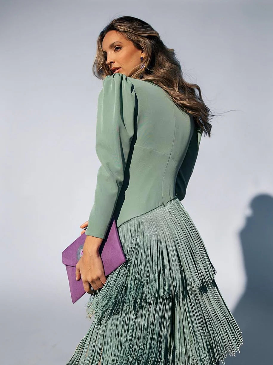 Sofia | Abito con Frange Elegante