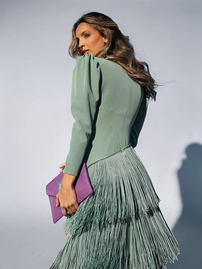 Sofia | Abito con Frange Elegante