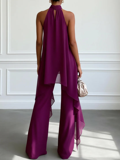 Viola | Completo Elegante Halter con Pantaloni