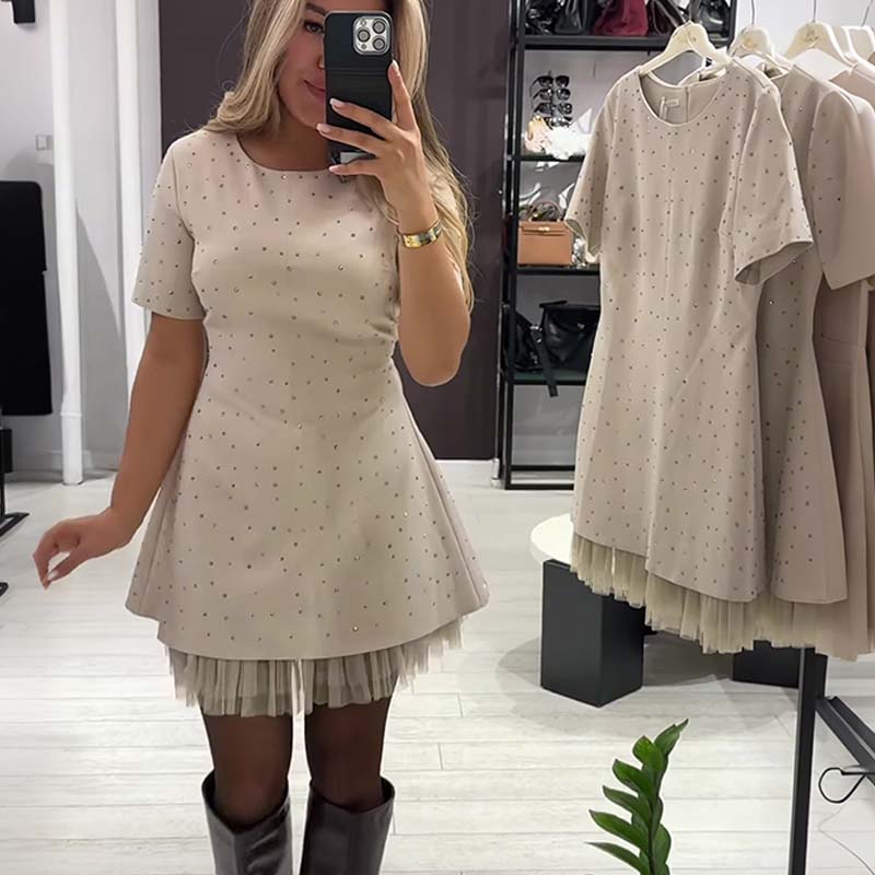 Aurora | Mini Abito Elegante con Dettagli Brillanti