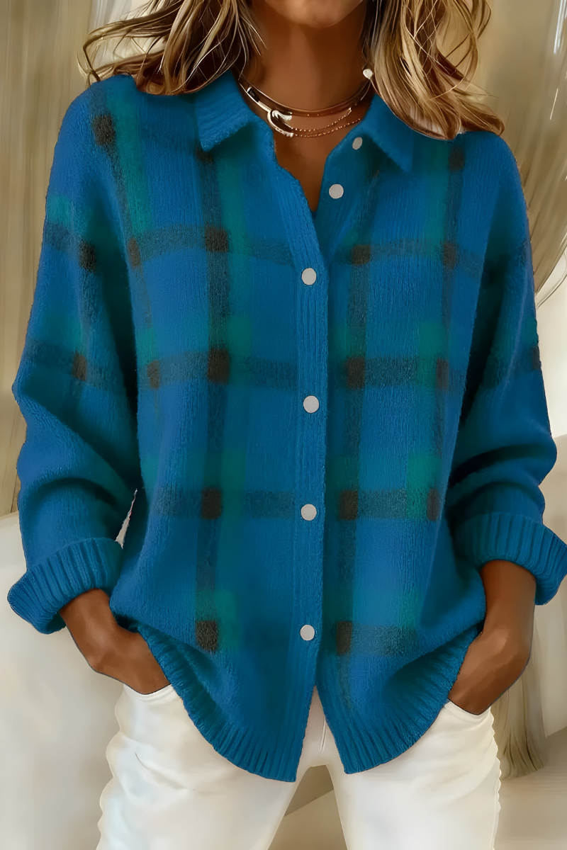 Martina | Cardigan in Maglia Morbida a Quadri