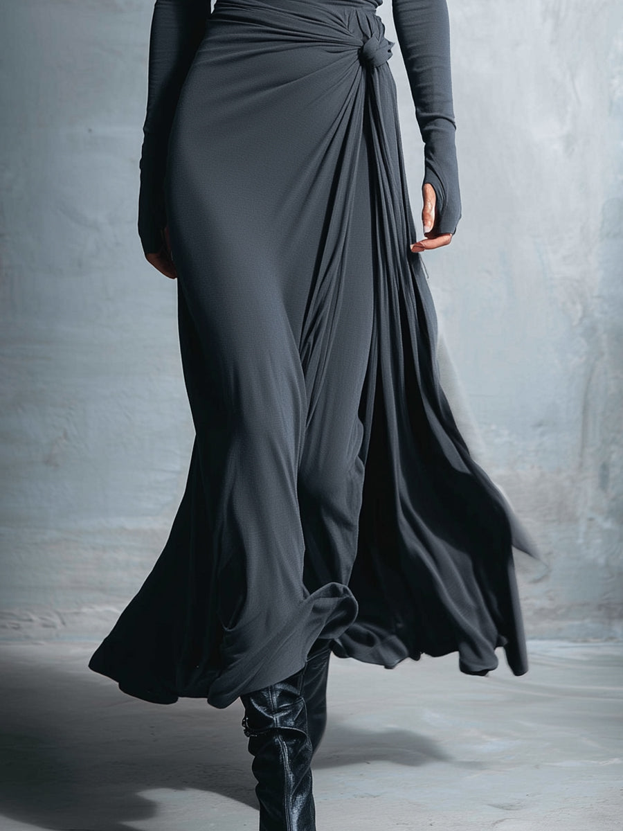 Victoria ❘ Abito maxi con nodo laterale