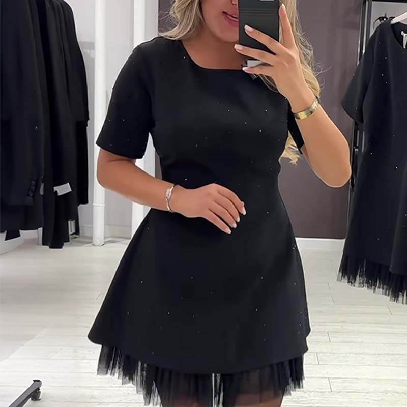 Aurora | Mini Abito Elegante con Dettagli Brillanti