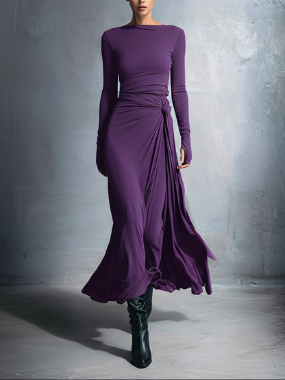 Victoria ❘ Abito maxi con nodo laterale