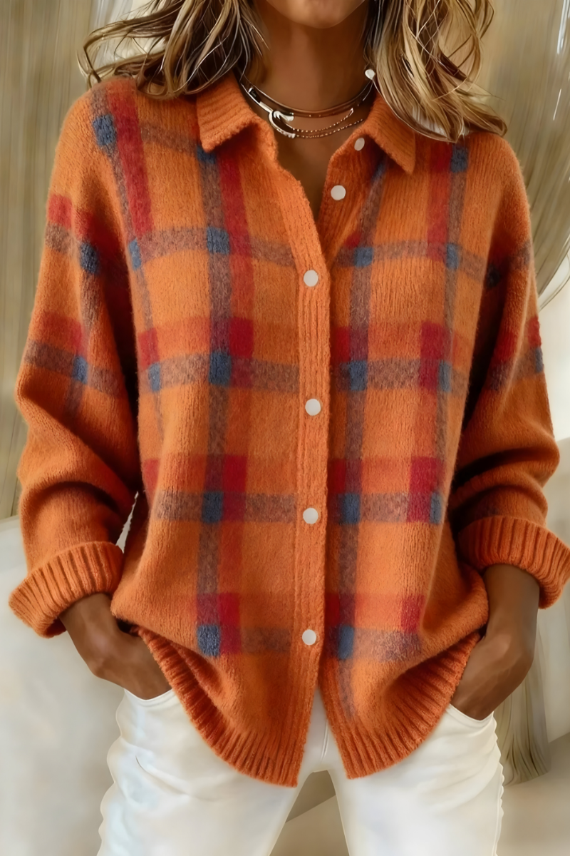 Martina | Cardigan in Maglia Morbida a Quadri