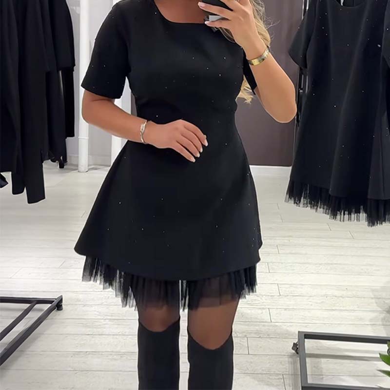 Aurora | Mini Abito Elegante con Dettagli Brillanti
