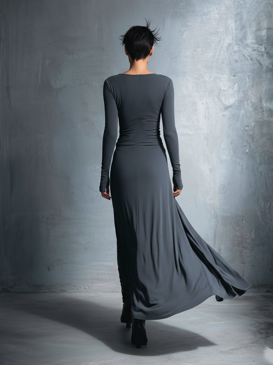 Victoria ❘ Abito maxi con nodo laterale