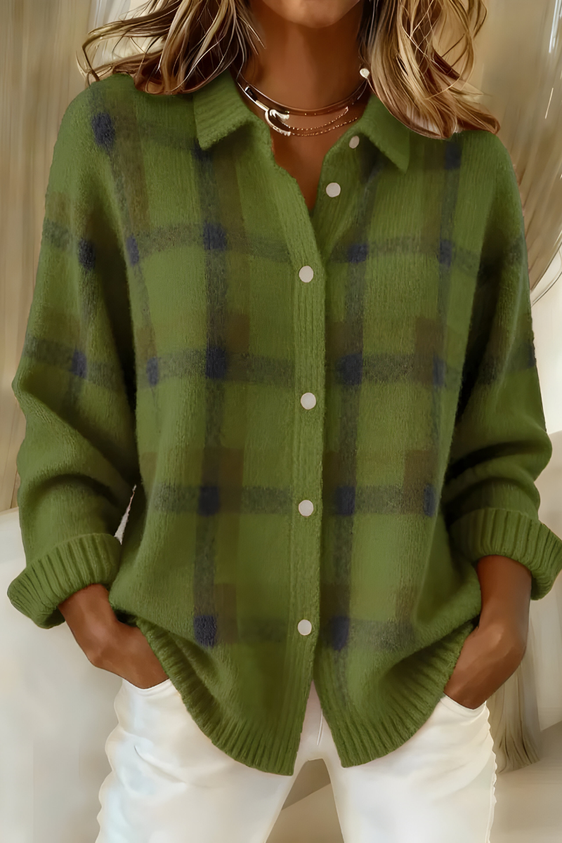 Martina | Cardigan in Maglia Morbida a Quadri