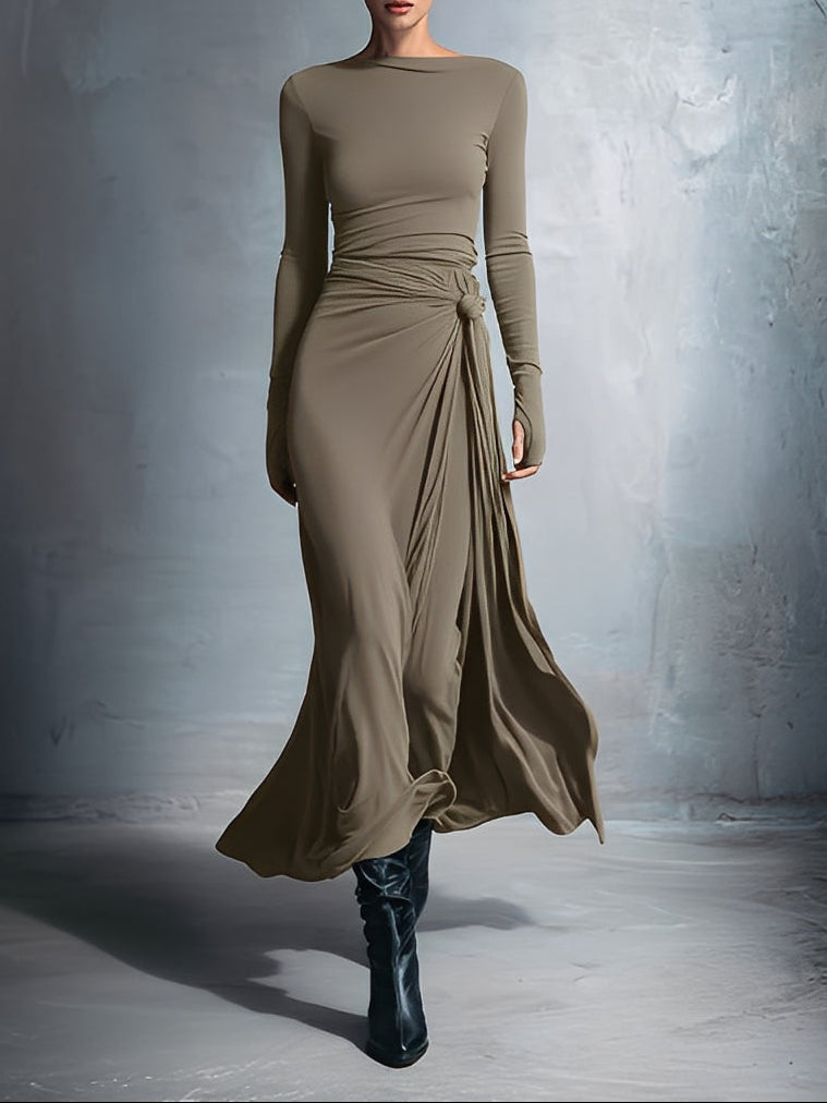 Victoria ❘ Abito maxi con nodo laterale